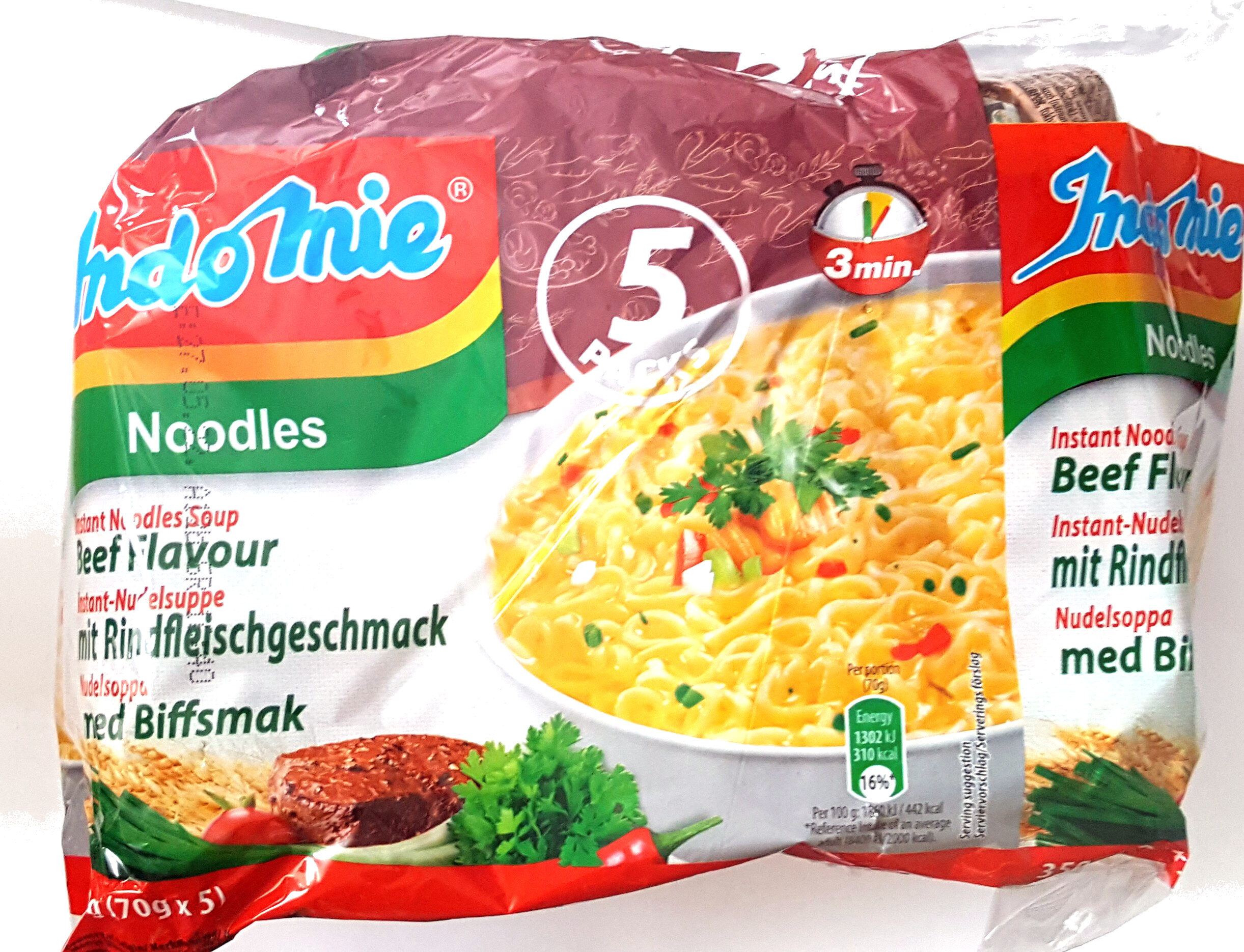 Noodles - Beef Flavor - 5 Pack - Produkt - en