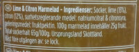 Marmalade - Ingredienser - sv
