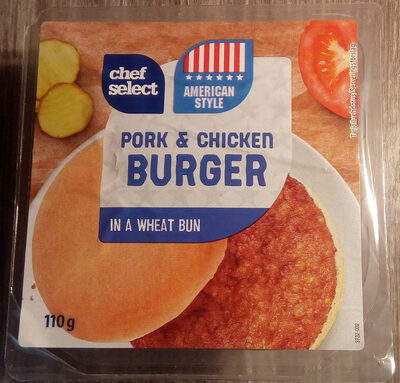 Chef Select Pork & Chicken Burger in a wheat bun - Produkt - sv