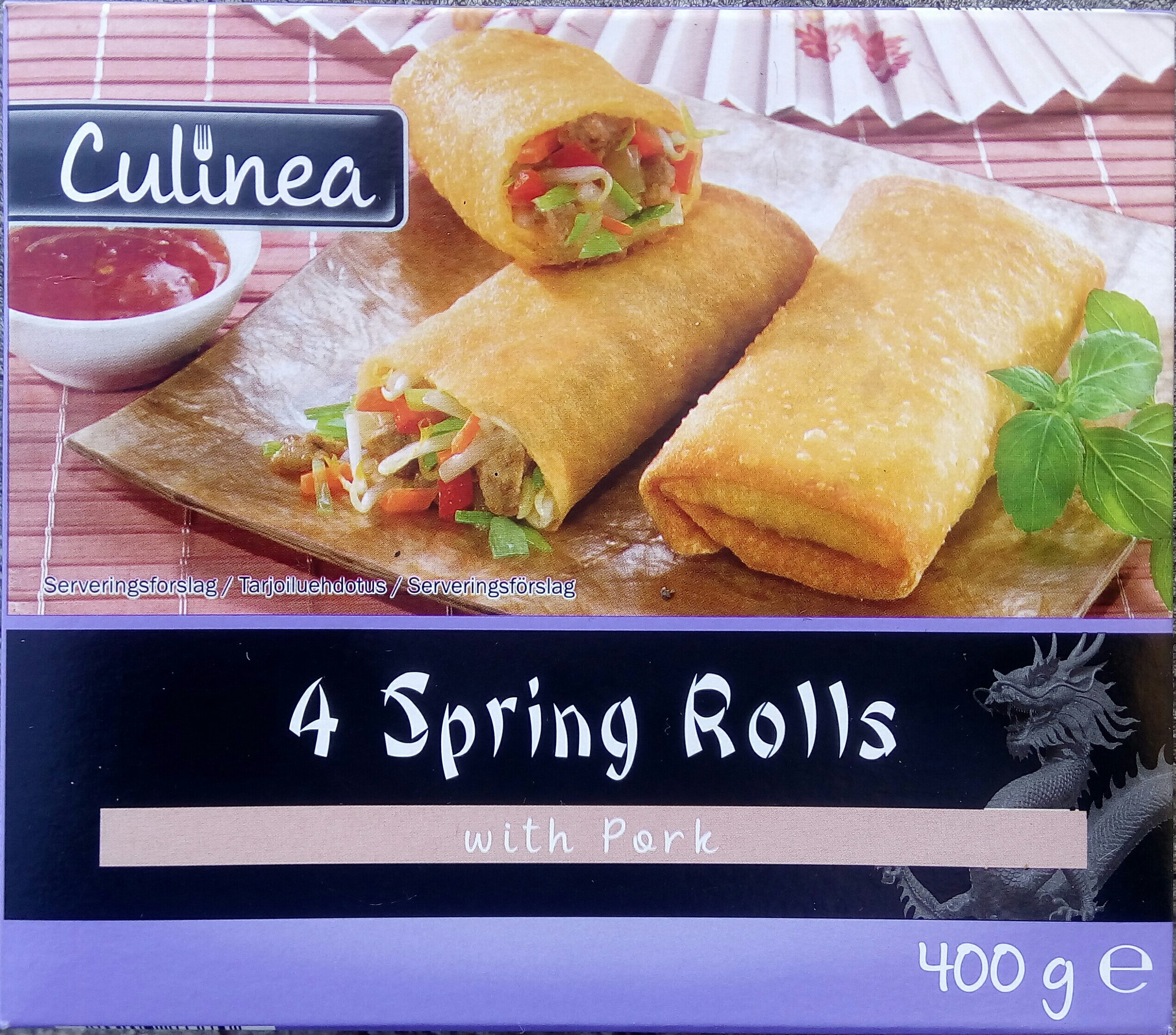 4 Spring Rolls with Pork - Produkt - sv