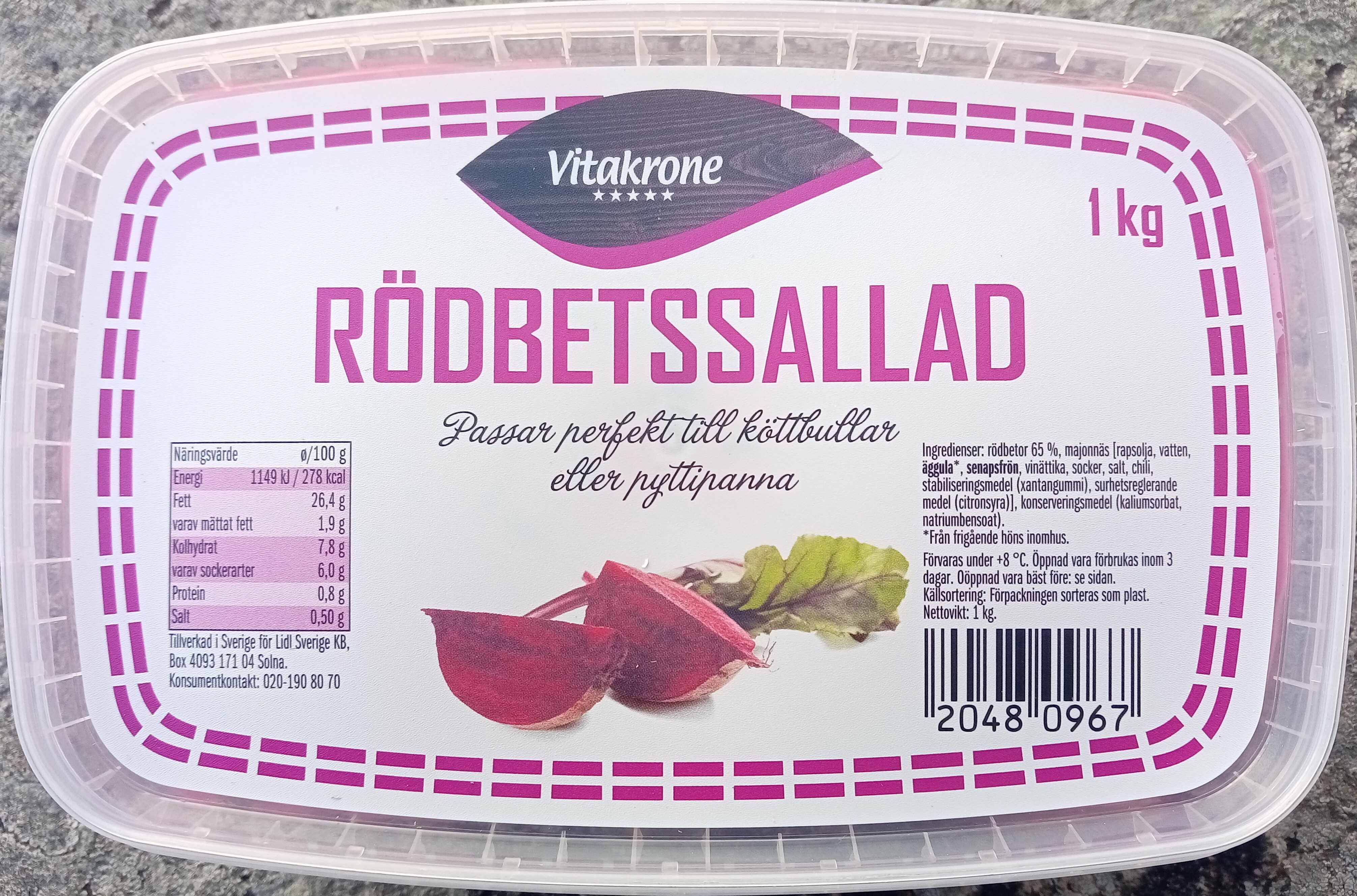 Vitakrone Rödbetssallad - Produkt - sv