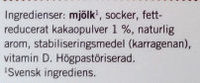Ängens svensk chokladmjölk - Ingredienser - sv