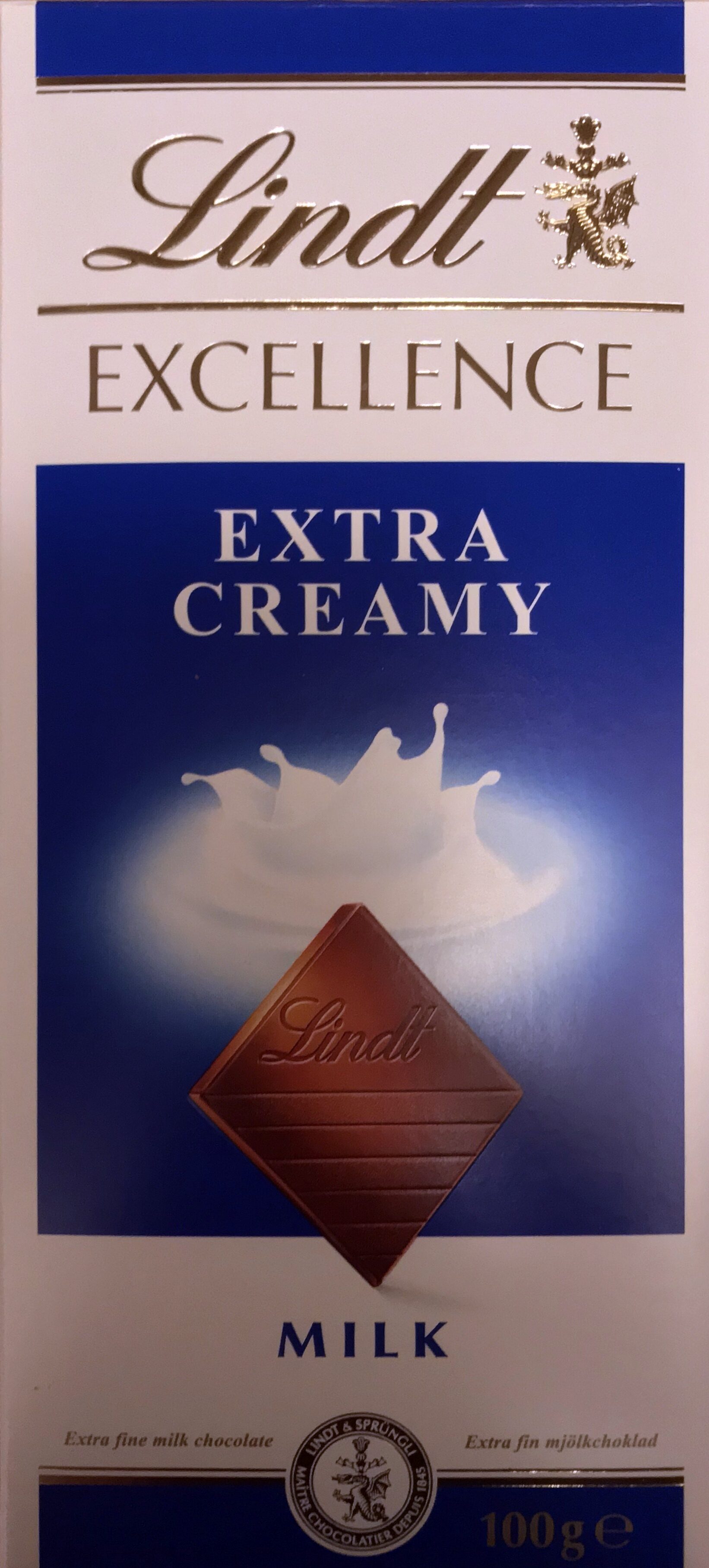 Lindt Excellence Extra Creamy Milk - Produkt - sv