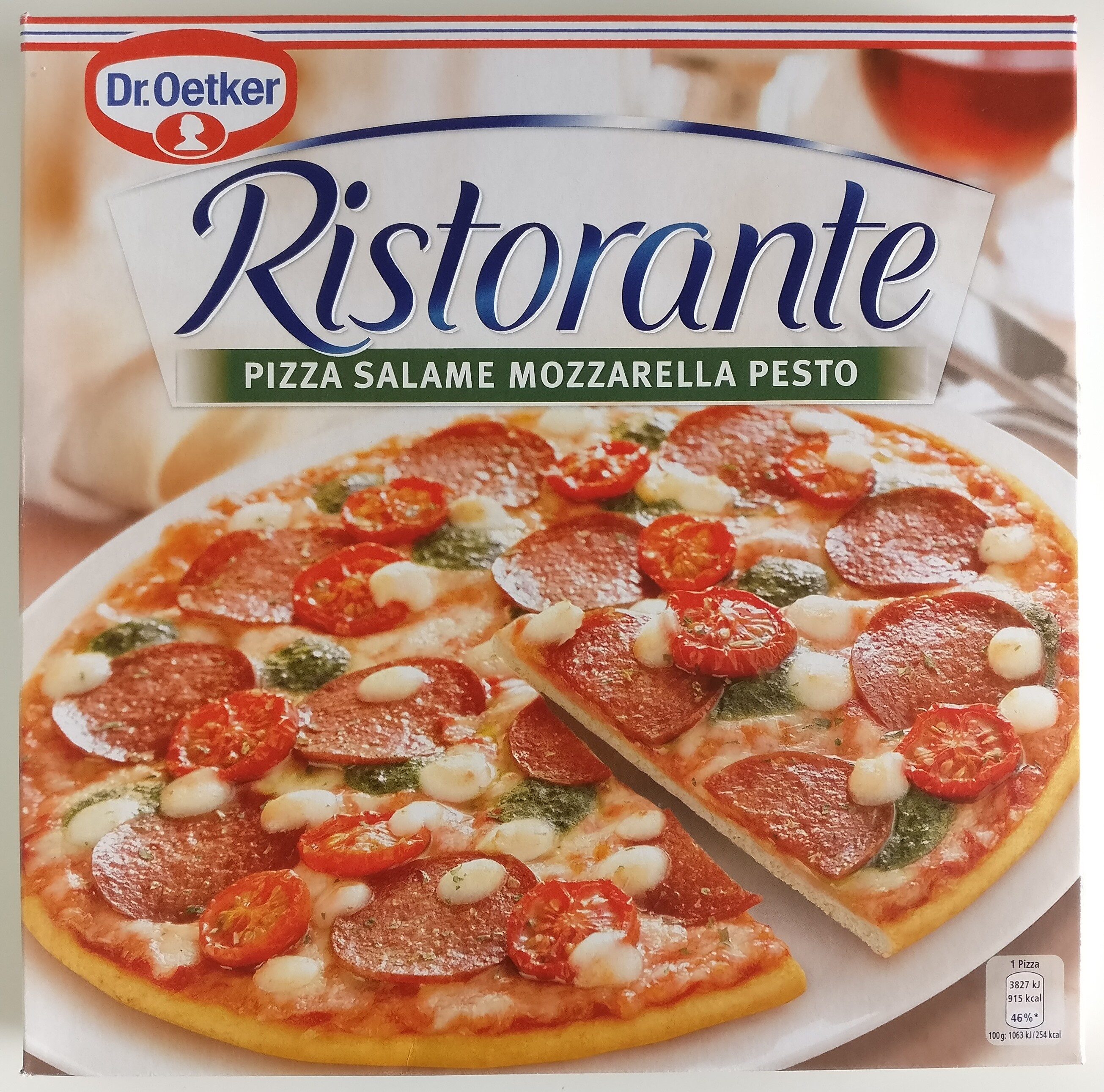 Ristorante Pizza Salame Mozzarella Pesto - Produkt - sv