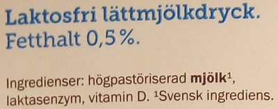 Ängens Laktosfri svensk Lättmjölkdryck - Ingredienser