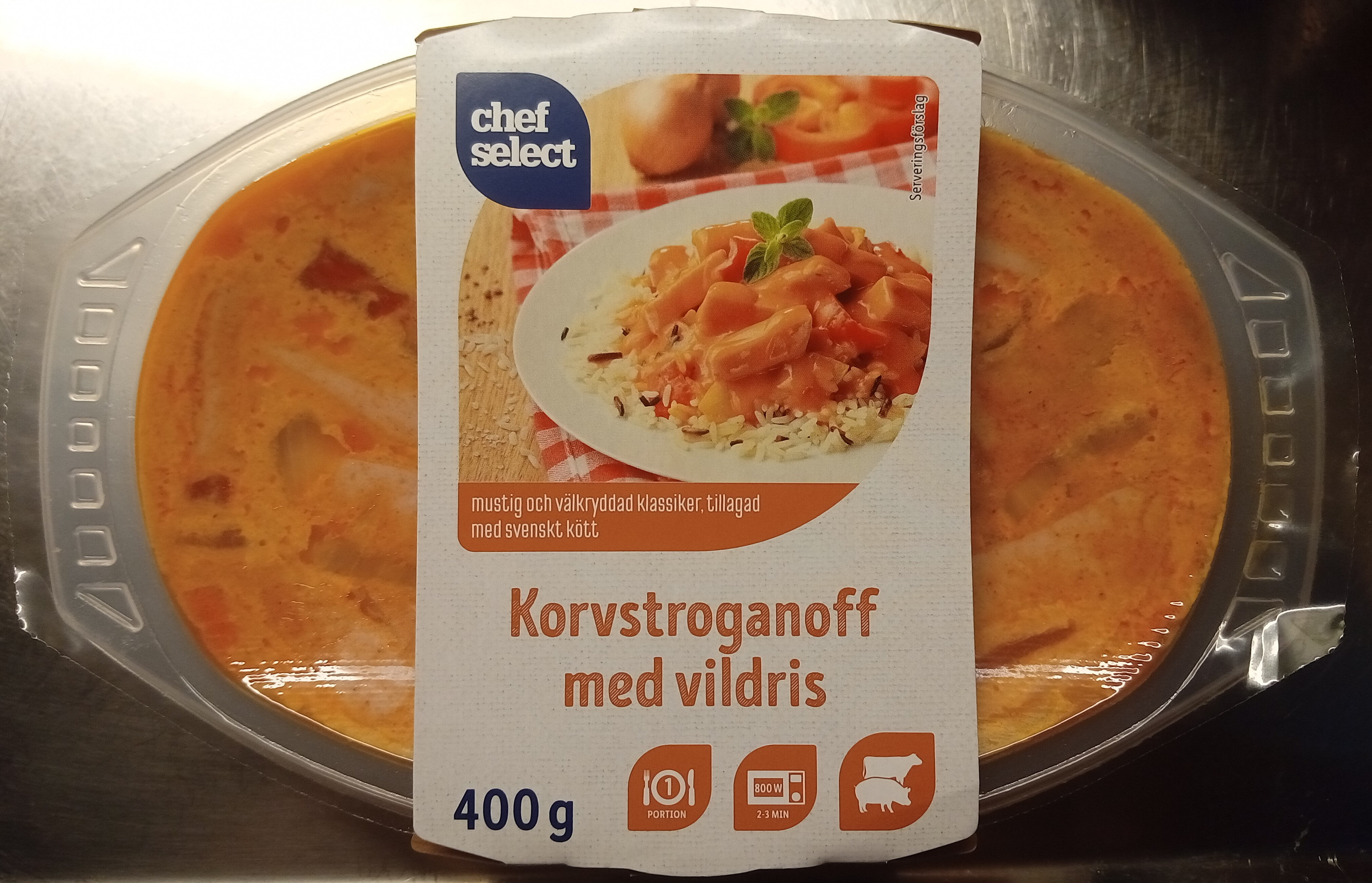 Chef Select Korvstroganoff med vildris - Produkt - sv