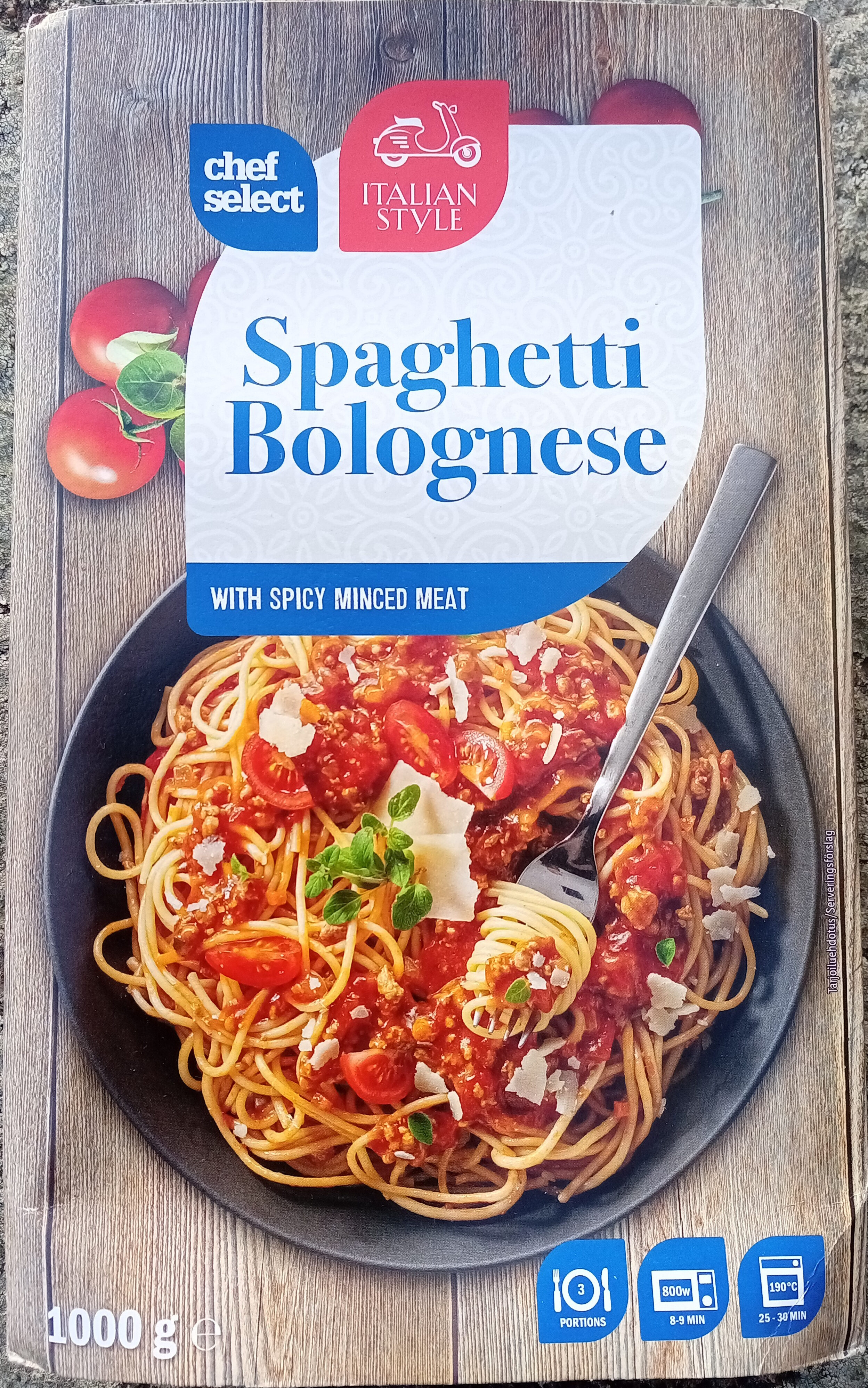 Chef Select Italian Style Spaghetti Bolognese - Produkt - sv