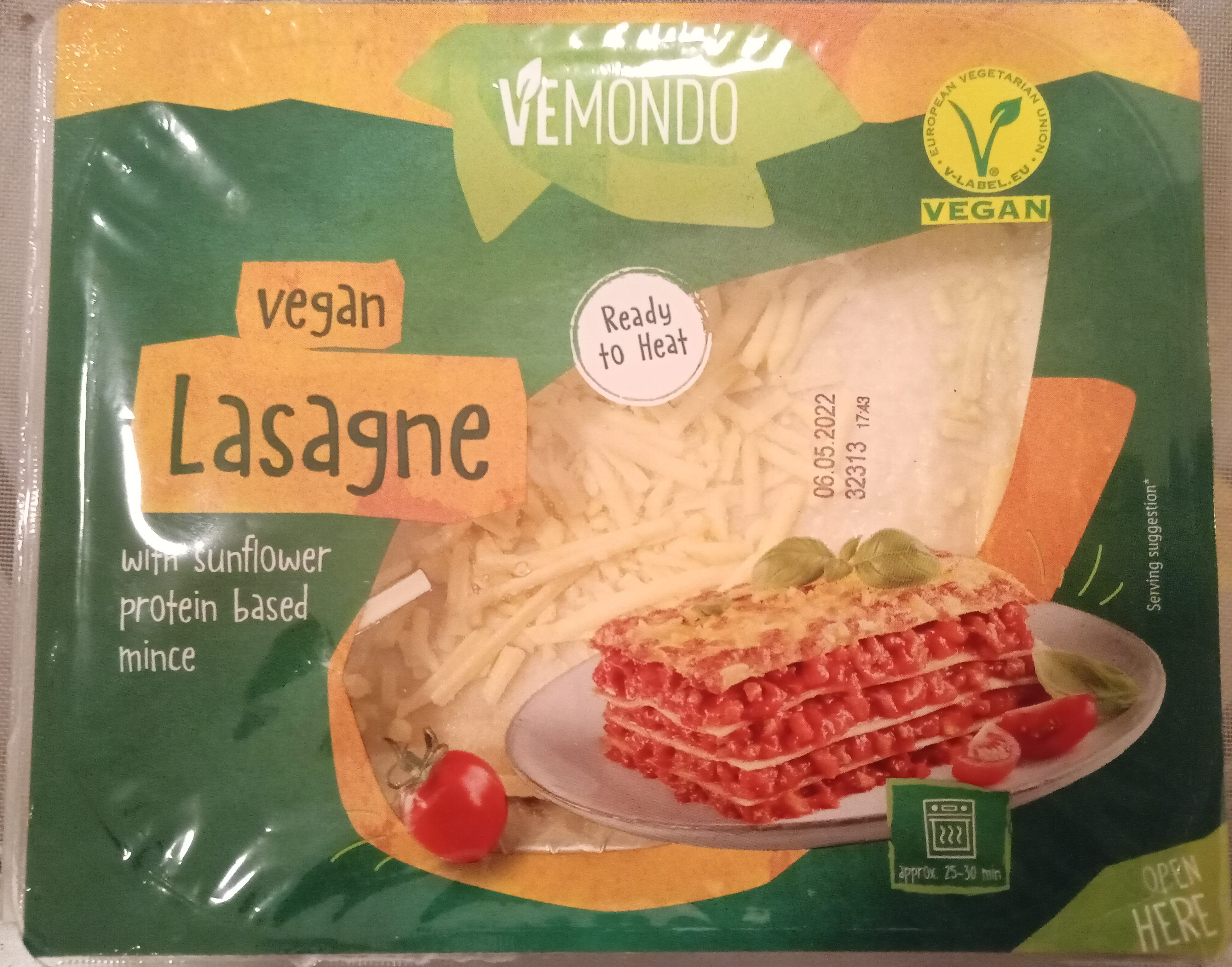 Vemondo Vegan Lasagne - Produkt - sv