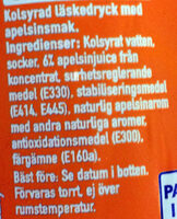 Fanta Orange - Ingredienser - sv