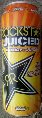 Rockstar Juiced Energy + Juice Mango, Orange, Passion Fruit - Produkt - sv