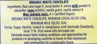 Green & black's organic chocolate bar white - Ingredienser - en