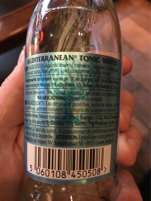 Mediterranean Tonic Water - Näringsfakta - de
