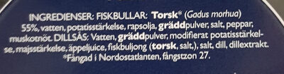 Fiskbullar i dillsås - Ingredienser - sv