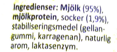 Protein Milkshake - Vaniljsmak - Ingredienser - sv