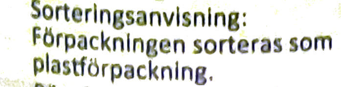 Protein Milkshake - Vaniljsmak - Recycling instructions and/or packaging information - sv