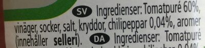 Heinz Chili Sauce - Ingredienser - sv