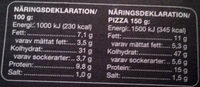 Coop Pan Pizza Vegetarisk - Näringsfakta - sv