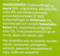 Granola hasselnot jodgubbs - Ingredienser - sv
