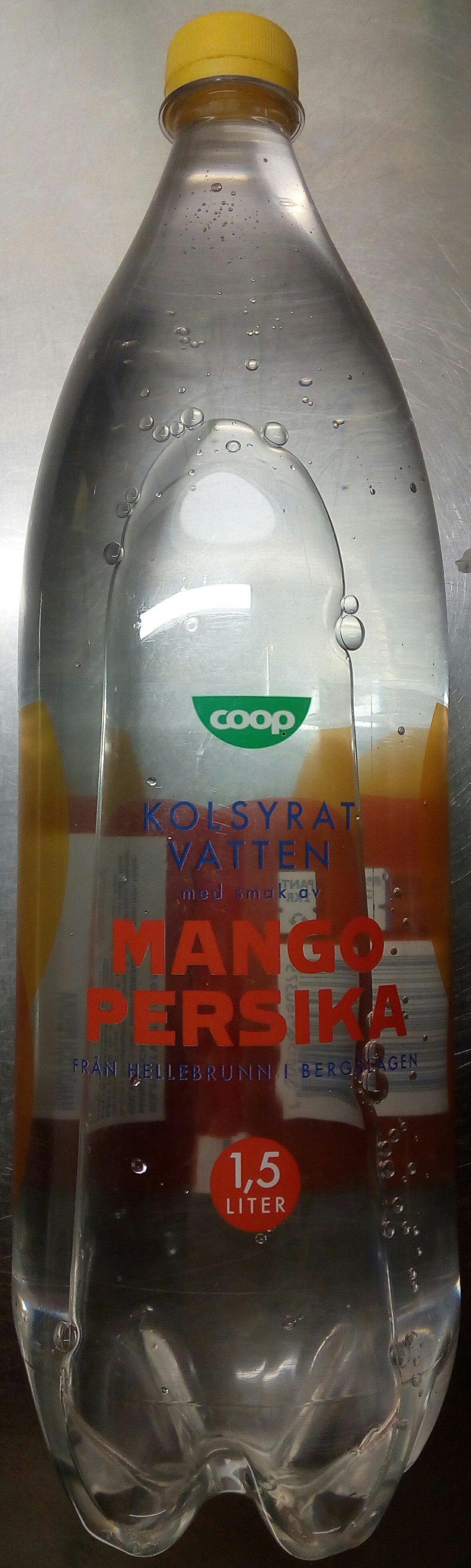 Coop Kolsyrat vatten med smak av Mango och Persika - Produkt - sv