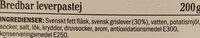 Scan Svensk Leverpastej bredbar - Ingredienser - sv