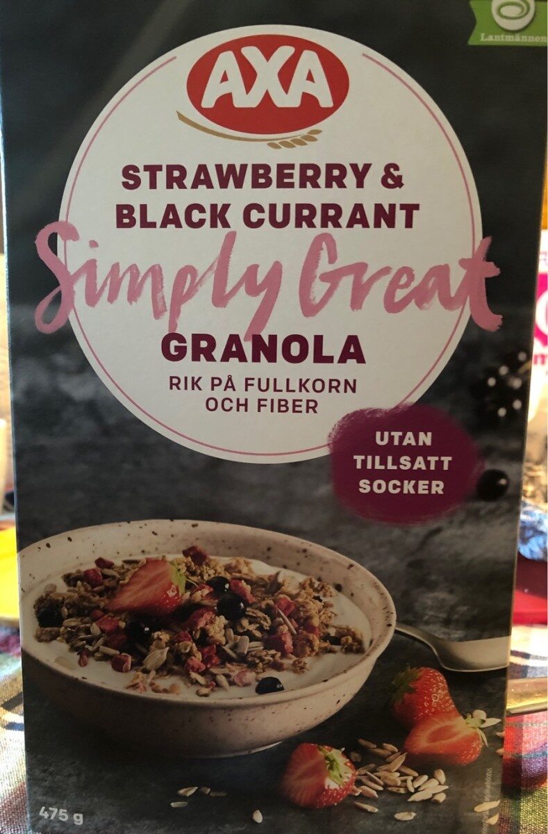 Granola Strawberry & Black Currant - Produkt - sv