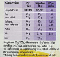 Granola - Blåbär & Citron - Näringsfakta - sv