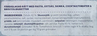 Findus Dagens Pasta fyra ostar - Ingredienser - sv