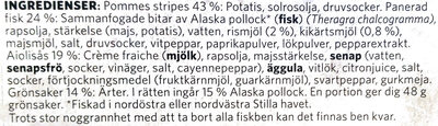 Findus Dagens Fish & Chips - Ingredienser - sv