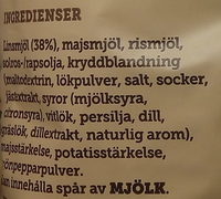 Estrella Linschips Dill & Gräslök - Ingredienser - sv