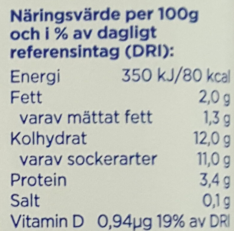Yoggi Original Skogsbär - Näringsfakta - sv