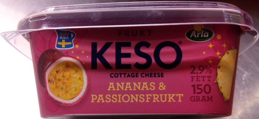 KESO Cottage Cheese Frukt Ananas & Passionsfrukt - Produkt - sv
