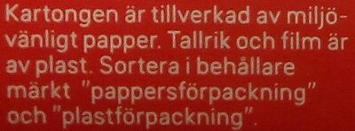 Dafgårds À la carte Pannbiff - Recycling instructions and/or packaging information - sv