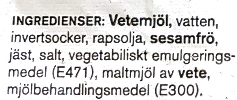 Klassiska Hamburgerbröd - Ingredienser - sv
