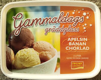 Triumf Glass Gammaldags gräddglass, Apelsin, banan, choklad - Produkt - sv