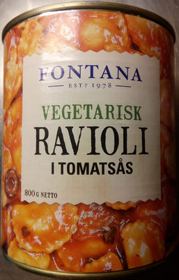 Fontana Vegetarisk Ravioli i tomatsås - Produkt - sv