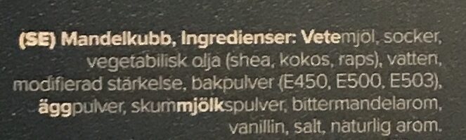 Mandelkubb - Ingredienser - sv
