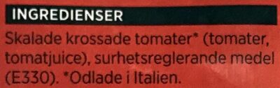 ICA Krossade tomater - Ingredienser - sv