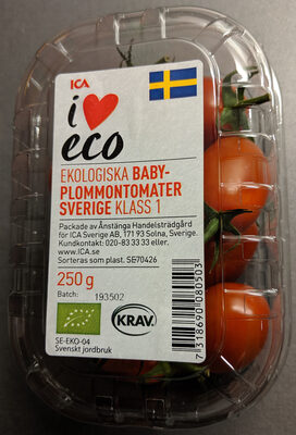 Ekologisk Baby-Plommontomater Sverige Klass 1 - Produkt - sv