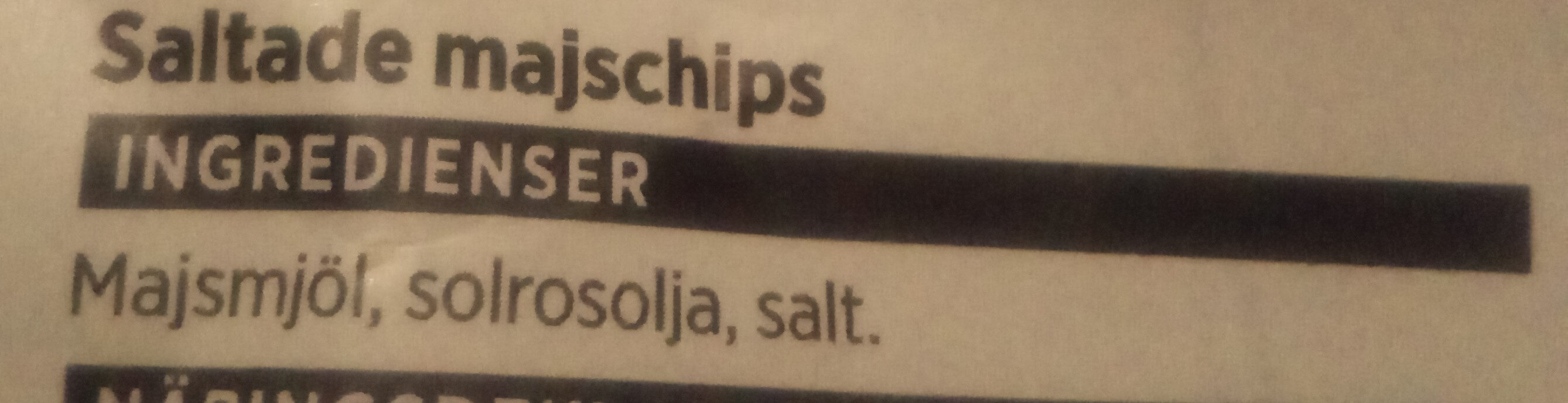 Nacho Chips Saltade - Ingredienser - sv