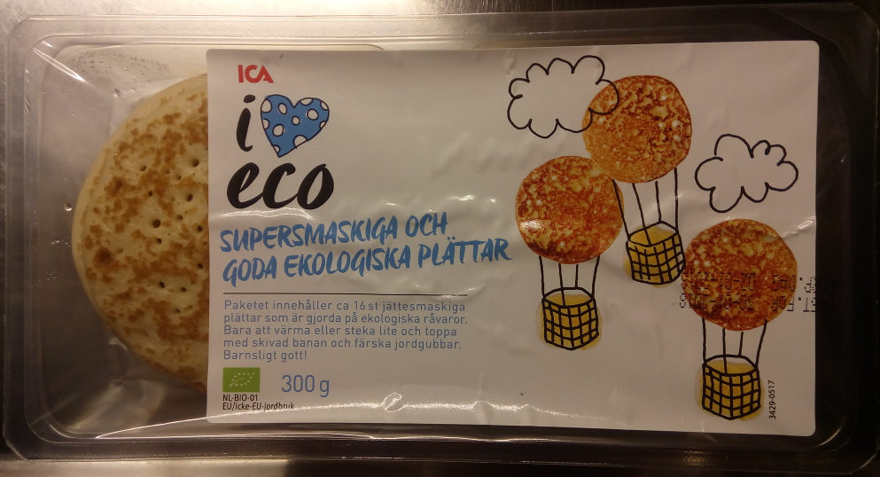 ICA i♥eco Supersmaskiga och goda ekologiska plättar - Produkt - sv