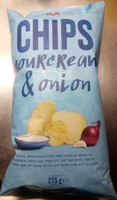 ICA Chips Sourcream & Onion - Produkt - sv