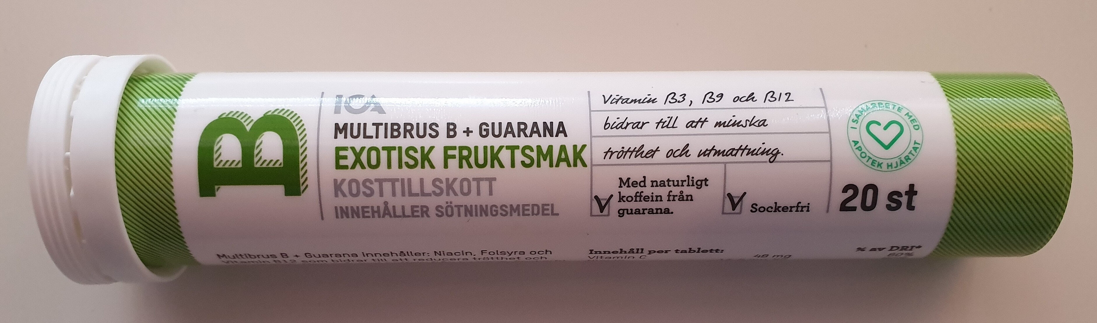 Multibrus B + Guarana Exotisk Fruktsmaj - Produkt - sv