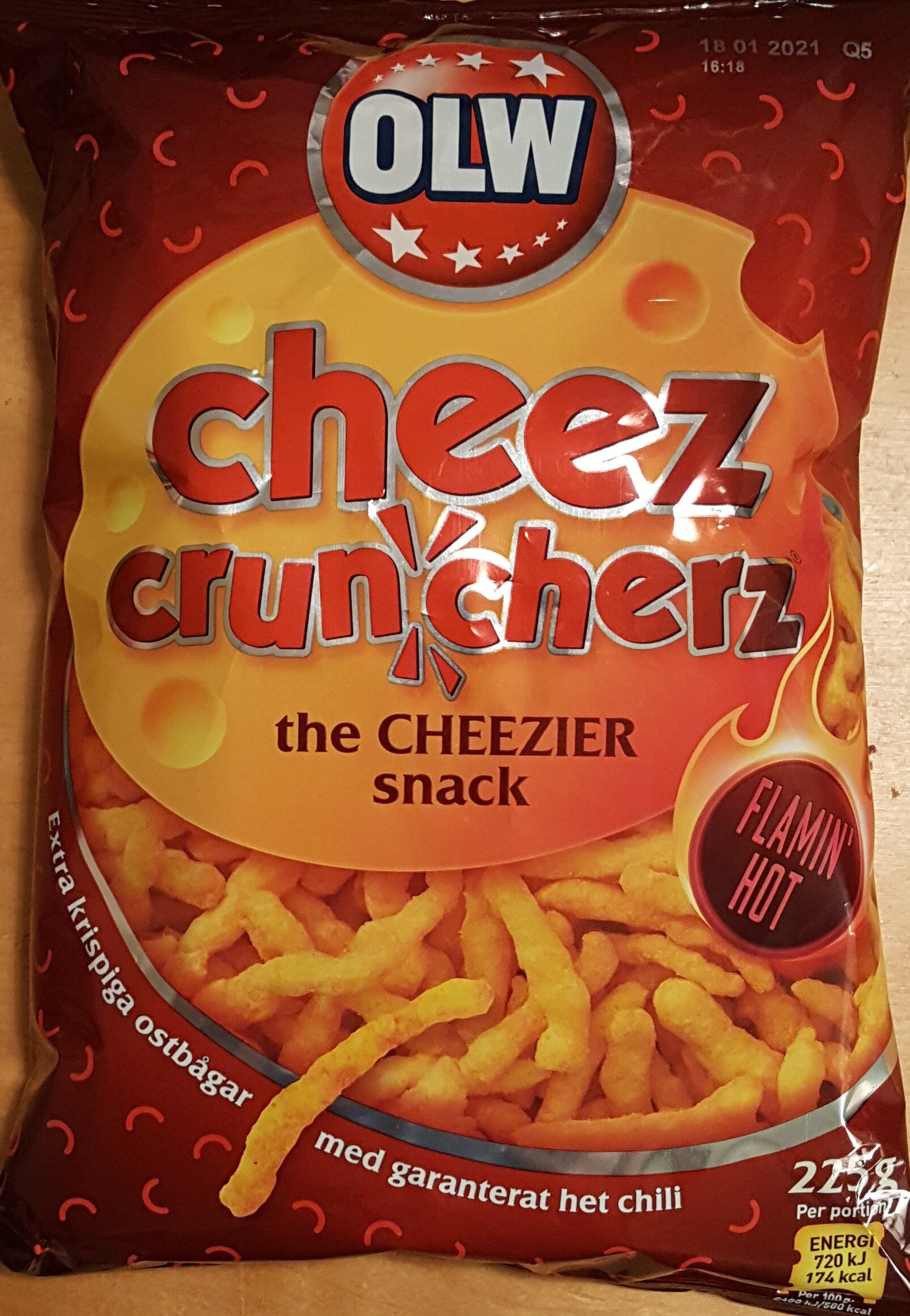 Cheez Cruncherz - Flaming Hot - Produkt - sv