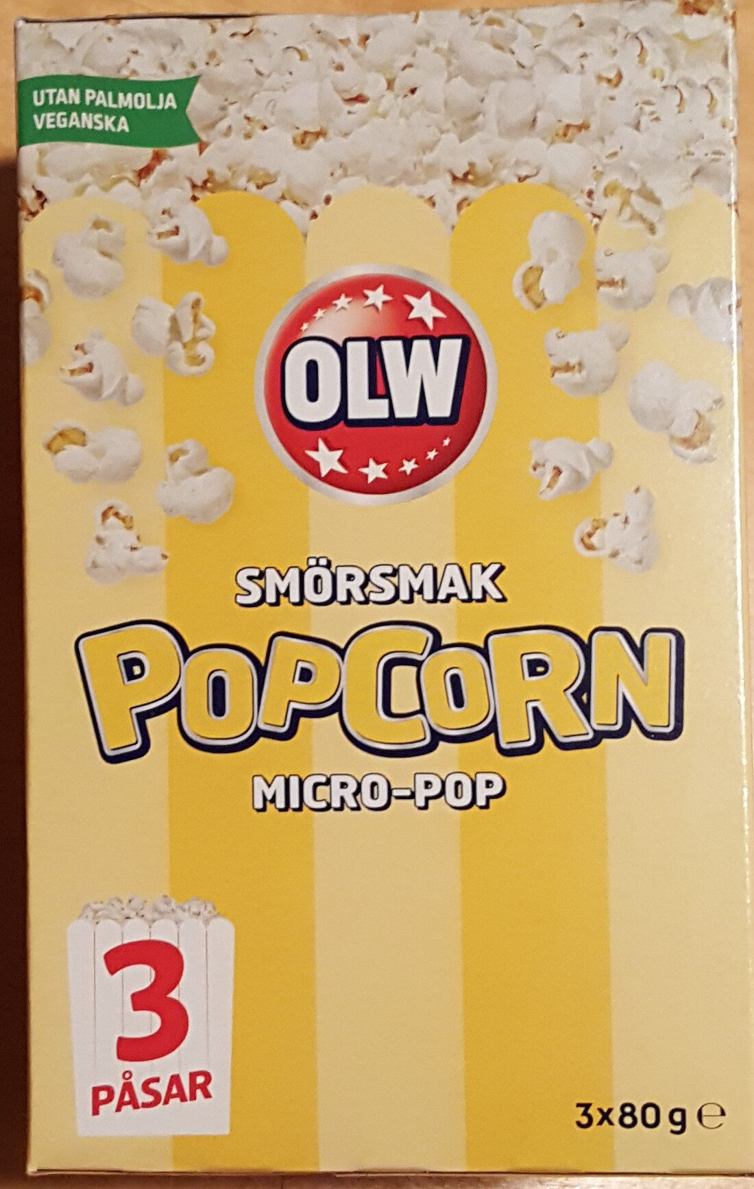 Popcorn Micro-pop Smörsmak - Produkt - sv
