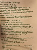 Coop Änglamark Panerad torsk - Recycling instructions and/or packaging information - sv