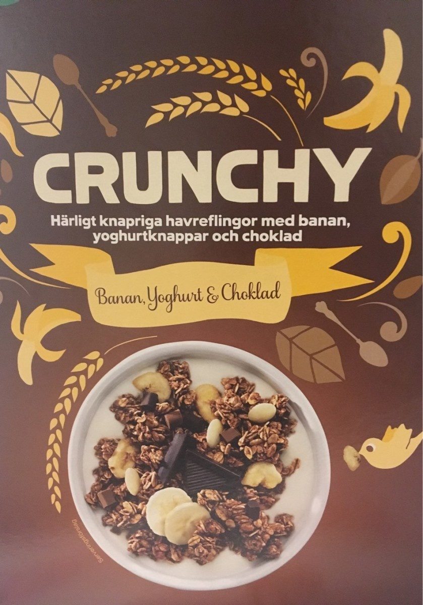 Crunchy banan, yogurt & choklad - Produkt - sv