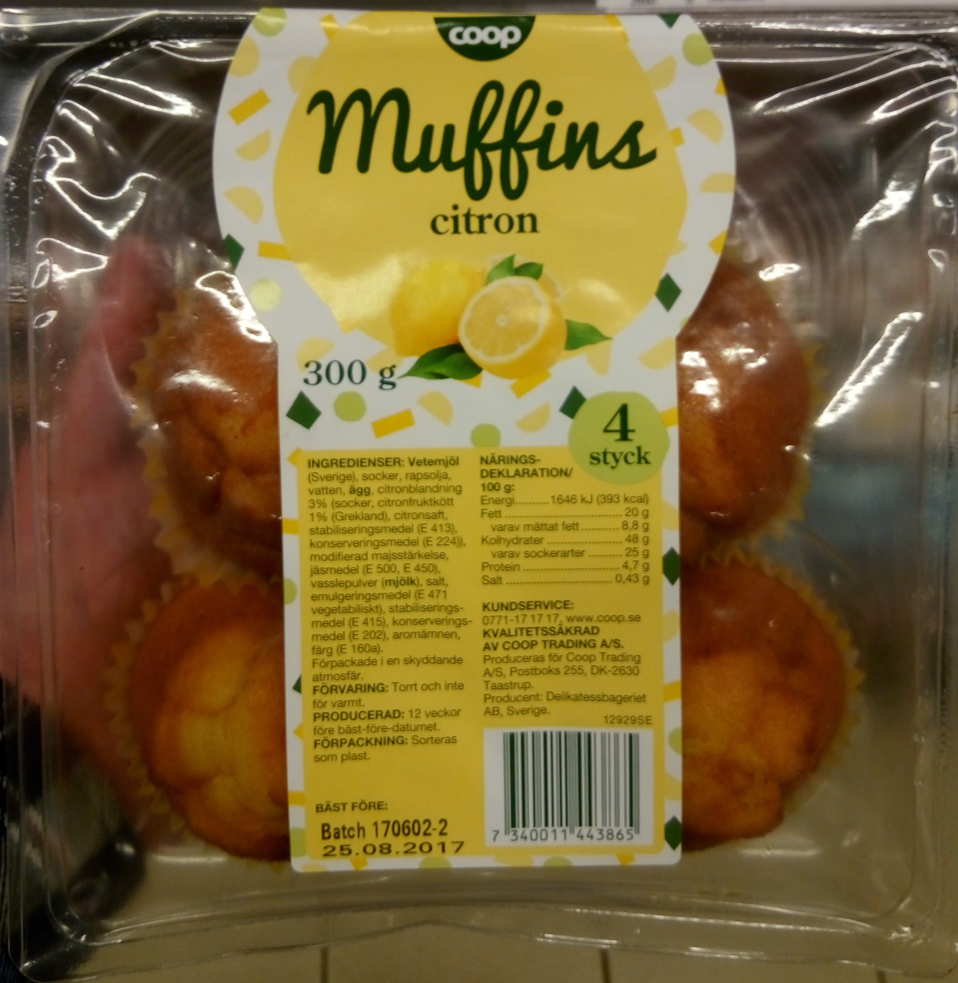 Coop Muffins citron - Produkt - sv