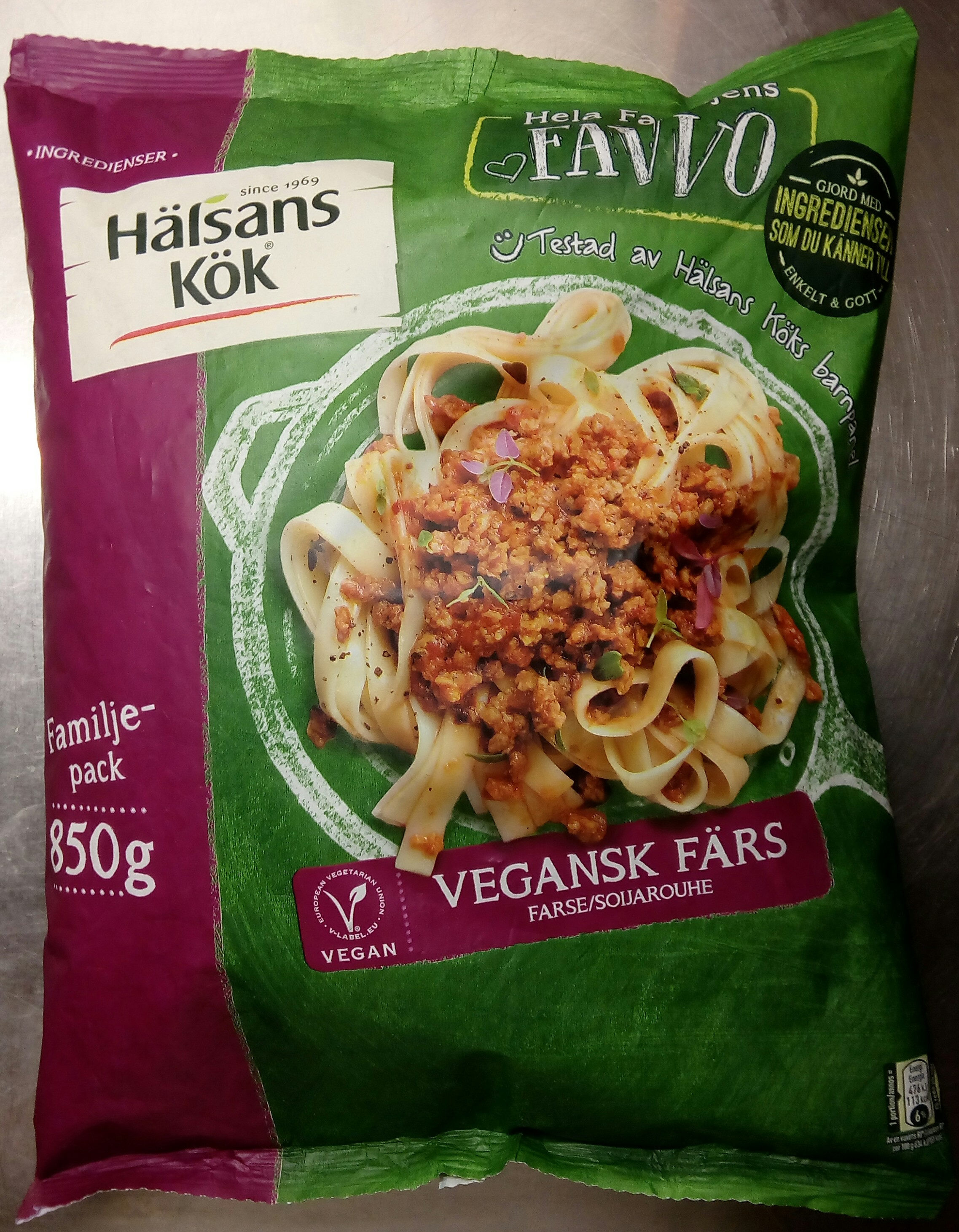 Hälsans Kök Ingredienser Vegansk färs - Produkt - sv