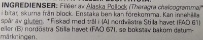 Alaska Pollock - Ingredienser