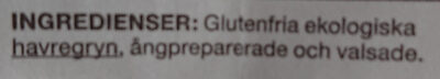 Ekologiska glutenfria havregryn - Ingredienser - sv